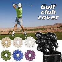 12Pcs Pu Leather Golf Iron Head Covers Protector Thick Club Golf Iron Headcovers Embroidered Accessories 10 Colors