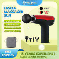 GYMPRO Massage Gun เครื่องนวดเนื้อเยื่อส่วนลึกพร้อมถุงเครื่องเครื่องนวดกล้ามเนื้อกระทบสำหรับนักกีฬาเงียบมากพกพาได้ไฟฟ้ามือถือเครื่องนวดก