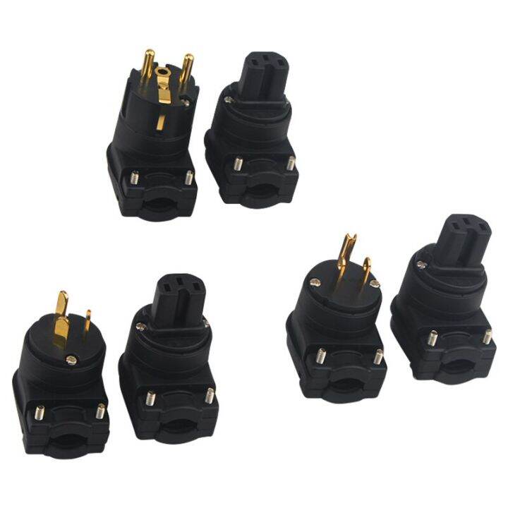 [Hot K] Lshaped Gold Plated Copper Power Plug EU / US / AU Plug