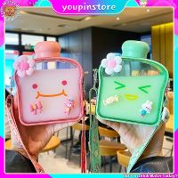 ▩△☊ VOLEMER Cute Childrens Water Bottle Direct Drinking Water Cup Students Convenient Students Go To School Plastic Cups with Straps