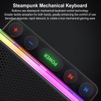 RGB Bluetooth Speaker Car Portable Speaker IPX5 Waterproof Speaker Type C Charging Bluetooth Subwoofer Speaker with Mechanical Keyboard Button