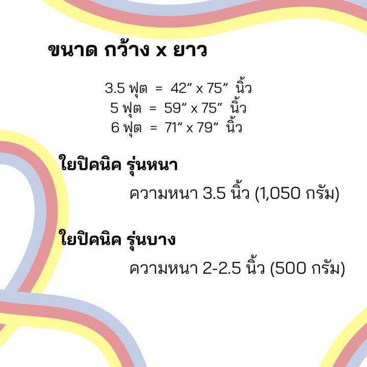 ลดราคา-ที่นอนปิคนิครุ่นหนา2-5-2นิ้ว-ราคาประหยัด-ขนาด-3-5ฟุต-5ฟุต-6ฟุต-ลายการ์ตูน