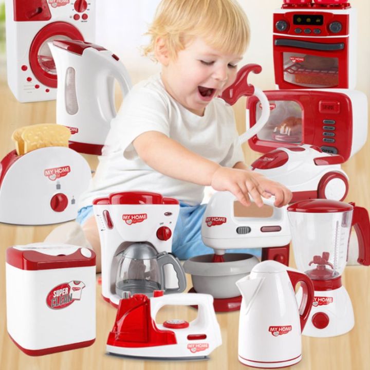 kids-kitchen-toys-pretend-play-simulation-home-appliances-toys-for-girls-light-up-amp-sound-coffee-machine-blender-kid-children-gift