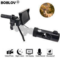 BOBLOV  Night Vision Waterproof Binoculars Telescope Scope กล้องโทรทรรศน์กล้องส่องทางไกลกันน้ำไนท์วิชั่น IR ดิจิตอล720P,กล้องโทรทรรศน์หน้าจอ LCD 4.3นิ้ว Megaorei E สำหรับกลางแจ้งกลางคืนดูสัตว์ป่าสังเกตการณ์