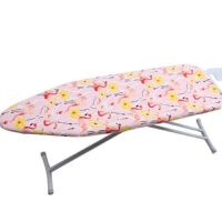 140*50cm Ironing Board Cover Marble Cloth Flamingo Printed Ironing Board Cover Protective Non-slip Thick Colorful for Home Clean