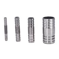 6 8 10 12 13 14 15 16 17 18 19 20 21 22 24 25 26-88mm Hose Barb Equal Straight Nipple Connector 304 Stainless Steel Pipe Fitting