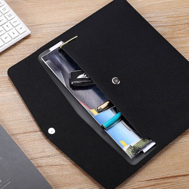 document-sleeve-office-stationery-storage-case-waterproof-document-pouch-document-folder-magnetic-closure-document-case