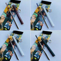 [ในสต็อก] หนึ่งชิ้นจี้การ์ตูนพวงกุญแจ Roronoa Zoro Scabbard โซ่พวงกุญแจ Roronoa Zoro สะสมกล่อง