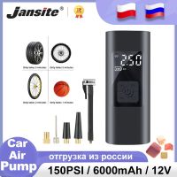 Jansite เครื่องอัดลมรถยนต์แบบพกพา6000มิลลิแอมป์ต่อชั่วโมงฟังก์ชันระบายความร้อนด้วยเครื่องสูบน้ำไฟฟ้าอัตโนมัติสำหรับจักรยานลูกโป่งรูปมอเตอร์ไซค์เรือ