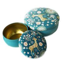 Tinplate Candle Jar Candy Gift Box Empty Wedding Retro Small Deer Tin Can Drum Shape Metal Cute Round Storage Container Storage Boxes