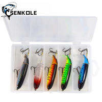 SENKOLE ชุดเหยื่อตกปลา Popper,5ชิ้น13.2G 10Cm รถแทรกเตอร์ Luya ใบพัดเหยื่อแข็งลอยน้ำได้ Crankbaits Artificia ถุงมือมีไฟ XY-507