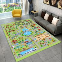 Child Playmat Highway City Traffic Playroom Area Rug LargeCarpet Rug for Living Room Bedroom DecorKids Game Non-slip Floor Mat