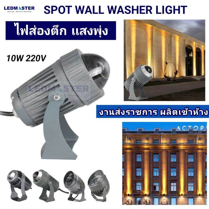 ใหม่-เเสงพุ่ง-wall-washer-spotlight-led-ไฟส่องตึก-ไฟย้อมตึก-ไฟส่องกำเเพง-10w-220v-เเสงwarm-สปอร์ตไลท์ส่องตึก-ส่องผนัง