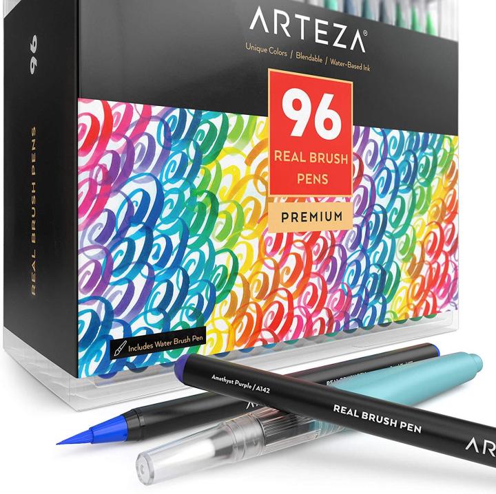Arteza Real Brush Pens, 96 Paint Markers with Flexible Brush Tips Lazada  PH