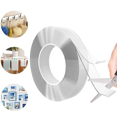 1/3/5M Nano Tape Double Sided Tape Transparent No Trace Reusable Waterproof Adhesive Tape Cleanable Household Glue Gadget