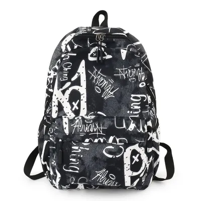 Fashion Men Backpack Cool School Bags For Teenager Boys Camouflage Text Student Book Bag