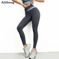 Aiithuug แฟชั่นร่วมโยคะเลคกิ้งเอวสูงถุงน่องโยคะพีชก้น Leggings กางเกงเอวสูงสำหรับยิมออกกำลังกายการออกกำลังกาย