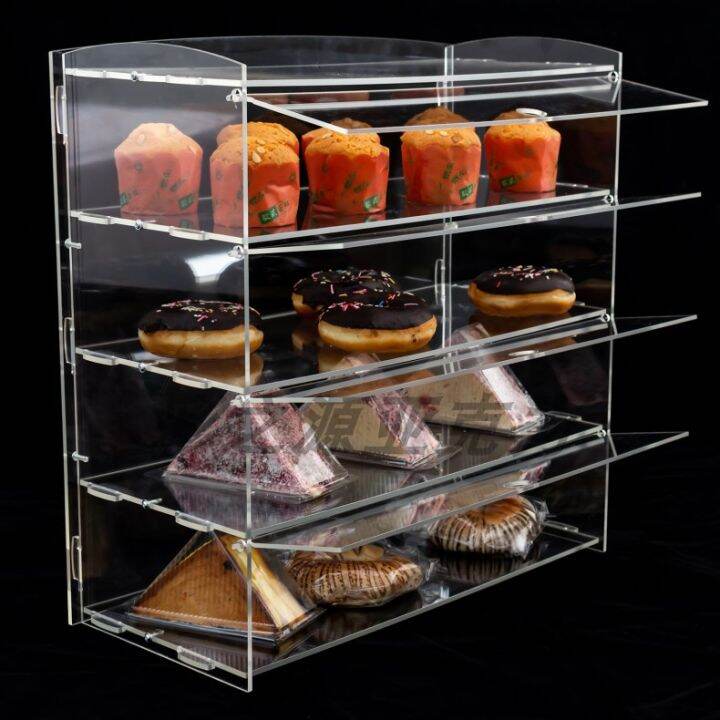 Postage acrylic transparent cupcake display box bread display box food