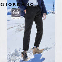 Giordanoผู้ชาย กางเกงขายาวผ้าฟลีซลามิเนทเอวยางยืด Free Shipping 01112743