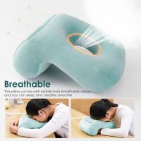 ۞☃ Memory Foam Nap Pillow Neck Support Pillows Office Rest Lunch Break Face Down Pillows Student Desk Sleeping Comfortable Soft