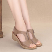 Wedge sandals รองเท้าแตะแฟชั่นรองเท้าแตะส้นเตารีด