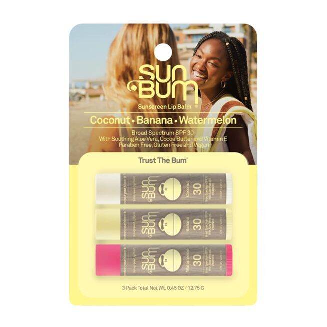 Sun Bum Sunscreen Lip Balm SPF 30 with Soothing Aloe Vera, Cocoa Butter