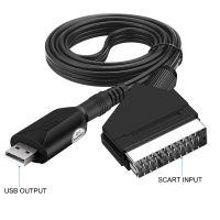 USB การ์ดบันทึกวิดีโอ2.0 SCART To USB อะแดปเตอร์ VHS ดีวีดี DVR SCART วิดีโอเพื่อ USB2.0การ์ดบันทึกเสียงวิดีโอบันทึกง่ายต่อการฝาครอบ