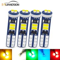 4pcs T5 Led Bulb W3W W1.2W Canbus Plate Car Interior Auto Instrument Indicator Lamp 12V Non-polarity Dashboard Panel Lighting