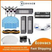 【คุณภาพสูง】Ecovacs Deebot 920 / 950 / N8 / T5Max / Dj65 / Dv35 / N5 Parts of Main Brush Side Brush Mop Pad Water Tank Mop Rack Disposible Mop Dustbin Suction Cover for Ecovacs Accessories