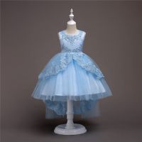 ZZOOI Four Seasons Princess Dress for Girls Fashion Kids Flower Girl Dresses Polyester Sleeveless Children Clothing Girls Dresses