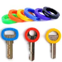 12/24/48PCS Key Accessories Hollow Multicolor Rubber Soft Locks Key Cap Silicone Covers Key Toppers Key Ring Cover Key Protector Keyboard Accessories