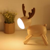 Milu led rechargeable night light creative bedroom bedside lamp childrens room learning eye protection small table lamp with sleeping lamp —D0516