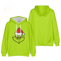 The Grinch Hoodie ดิสนีย์เสื้อผ้าพิมพ์ลายการ์ตูนอนิเมะ3D เสื้อออกกำลังกายฮาราจูกุฤดูใบไม้ผลิฤดูใบไม้ร่วง