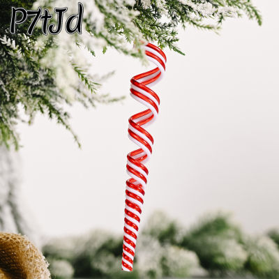 [P7tJd] ไม้แขวนของตกแต่งต้นไม้คริสต์มาสตกแต่งคริสต์มาสจี้ลูกกวาดจำลองทำจากพลาสติกอมยิ้ม