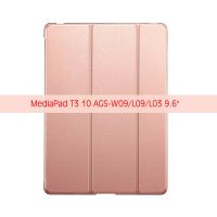 Casing Tablet สำหรับ AGS-W09 HUAWEI MediaPad T3 10/L09/L03/Honor เสื่อโยคะสำหรับเด็ก2 9.6 "Funda PC ฝาหลังเคสสมาร์ทหนัง PU ปิดอัตโนมัติ