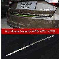 【Dream home】อุปกรณ์เสริมรถยนต์คุณภาพสูงสแตนเลสเหล็กด้านหลังฝากระโปรงท้ายสำหรับ Skoda Superb 2016 2017 2018จัดแต่งทรงผม