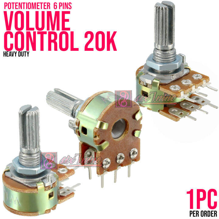 Potentiometer 20K 6legs Sakura Konzert Universal Volume Control 20K 6 ...