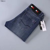 Autumn And Winter Thick Section Tommy Tommy Jeans Mens Straight Loose Mid-Waist High-End Business Casual All-Match Trousers