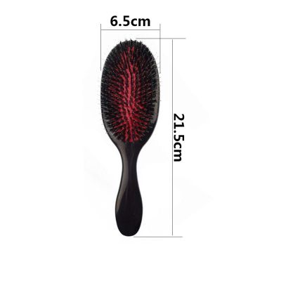 ‘；【。- 1PC Oval Boar Bristle &amp; Nylon Hair Comb Mini Anti-Static Hair Scalp Massage Comb Hairbrush Salon Hair Care Brush Styling Tool