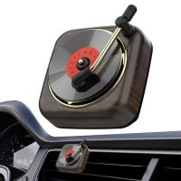 ♧△ Retro Air Fresh Clip Perfume Record Player Air Freshener Essential Oil Fragrance Car Interior Decoration Aromatherapy