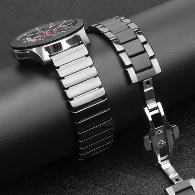 Ceramic 22mm watch band for Samsung Galaxy watch 46mm 3 45mm band Gear S3 Frontier bracelet wrist belt watch GT 2 strap