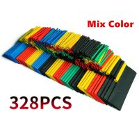 328 PCS Heat Shrinkable Tube Bag kit 2:1 Color Household DIY Wire and Cable Protection Data Line Heat Shrinkable Tube Shrink Cable Management