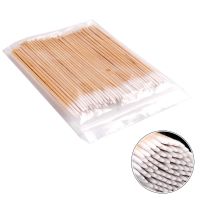 【YF】 300pc Disposable Cotton Swab Lint Brushes Wood Buds Swabs Ear Stick Extension Glue Removing