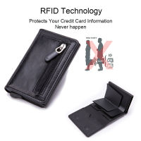 DIENQI Rfid Card Holder Men Wallets Mini Purse Money Bag Slim Thin Smart Wallet Male Leather Purse Small Vallet Portfel New 2020