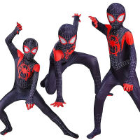 เครื่องแต่งกาย Miles Morales คอสเพลย์เครื่องแต่งกาย Spider Gwen Zentai บอดี้สูทสำหรับเด็ก Superhero Jumpsuit ฮาโลวีนเครื่องแต่งกายเด็ก