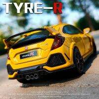 AhQ ornamentstoy Diecast 1:32โมเดลรถอัลลอยจิ๋ว Honda Civic Type-R Racing JDM สำหรับเด็ก39; S รถโลหะเป็นของขวัญวันเกิด