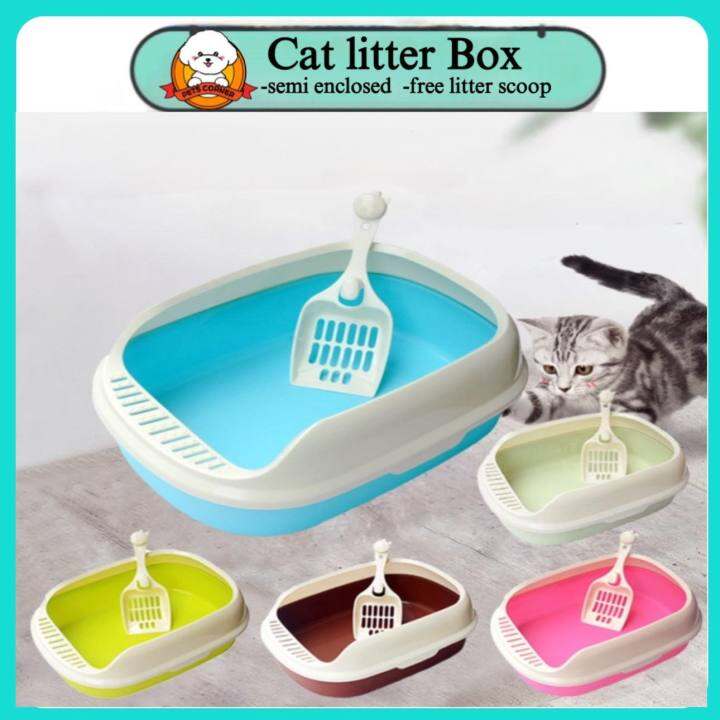 Cat Litter Box Anti Spill Semienclosed Litter Box Lazada PH
