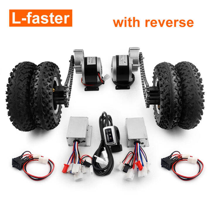 Dual Drive Electric Cart Conversion Kit Easy Carry 200kg 8 Inch Wheel