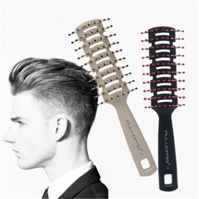 【CC】 Household Rib Comb of Men’s Hair Styling Massage Curling Hairbrush for Inner Buckle Modeling E309