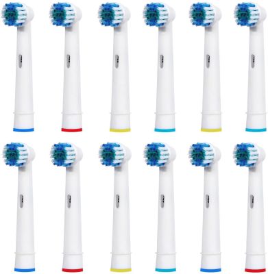 12Pcs เปลี่ยนหัวแปรงสำหรับ Oral-B แปรงสีฟันไฟฟ้า Advance Powervitality Precision Cleanpro สุขภาพ 3D Excel